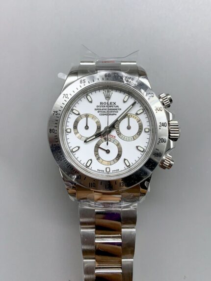 Rolex Cosmograph Daytona 116520 White Dial Original Cal.4130 Movement – Ultimate - Mirck Clone