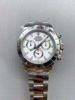 Rolex Cosmograph Daytona 116520 White Dial Original Cal.4130 Movement – Ultimate - Mirck Clone
