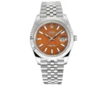 Rolex Datejust 41 Custom Orange Dial Steel | Mirck Clone