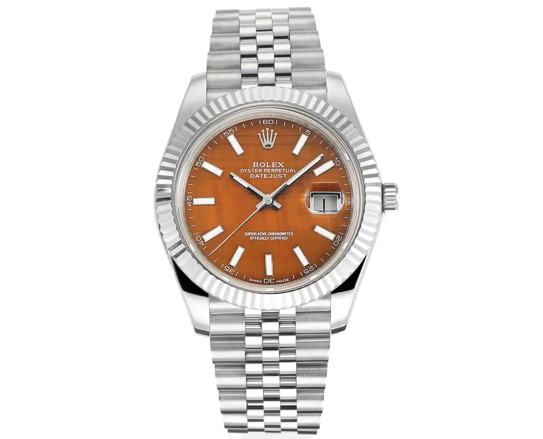 Rolex Datejust 41 Custom Orange Dial Steel | Mirck Clone Rolex Datejust 41 Custom Orange Dial Steel | Mirck Clone