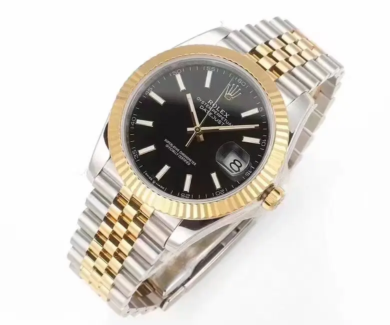 Rolex Datejust 41mm Black Dial Two-Tone Jubi… | Mirck Clone