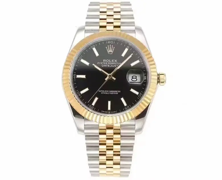 Rolex Datejust 41mm Black Dial Two-Tone Jubi… | Mirck Clone