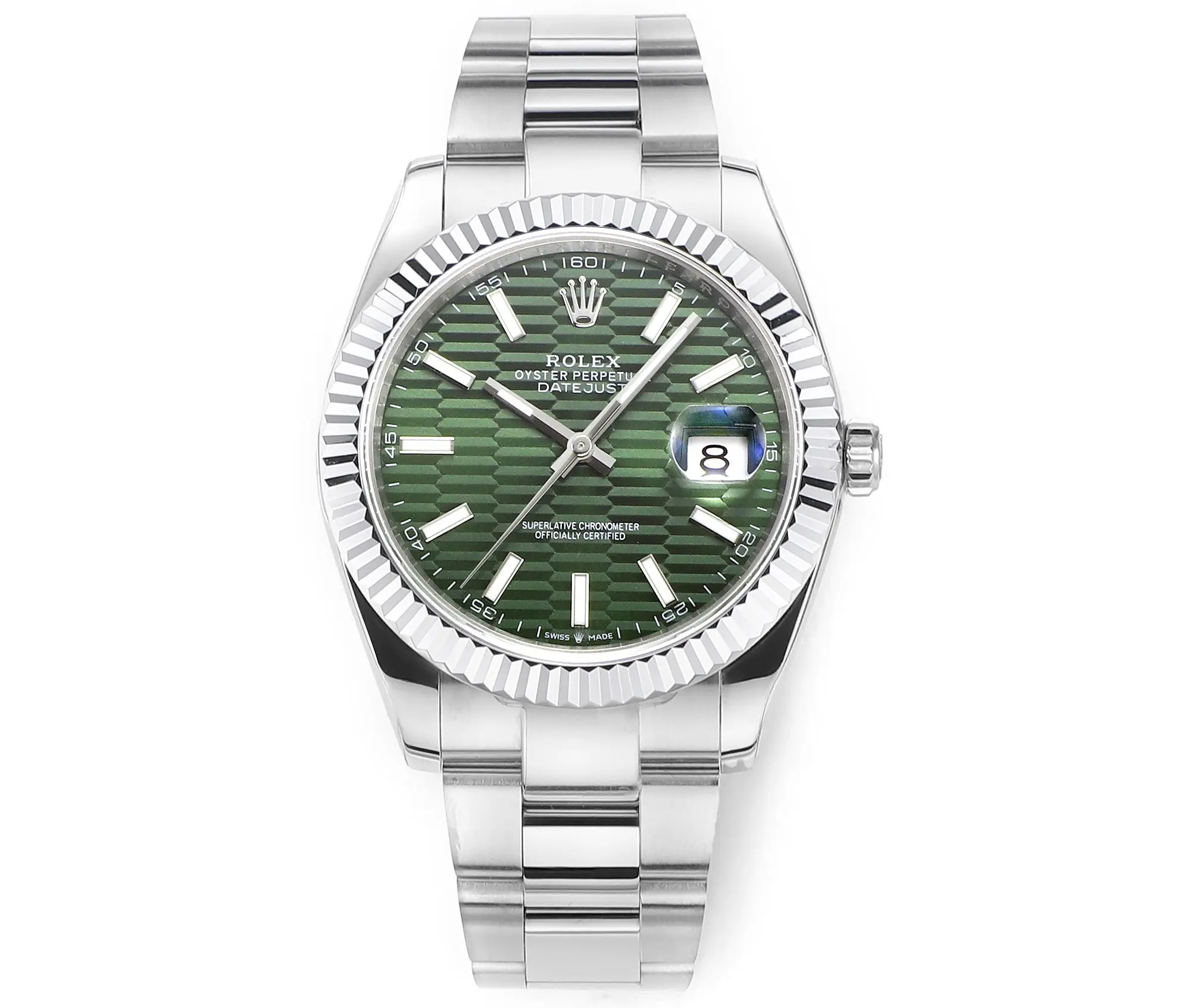 Rolex Datejust 41mm Green Fluted Bezel | Mirck Clone Rolex Datejust 41mm Green Fluted Bezel | Mirck Clone