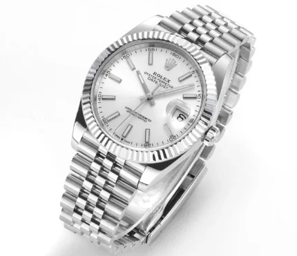 Rolex Datejust 41mm Silver Fluted Bezel Stai… | Mirck Clone