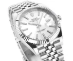 Rolex Datejust 41mm Silver Fluted Bezel Stai… | Mirck Clone