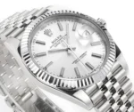 Rolex Datejust 41mm Silver Fluted Bezel Stai… | Mirck Clone