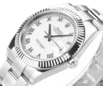 Rolex Datejust 41mm Silver Fluted Bezel White Dial | Mirck Clone
