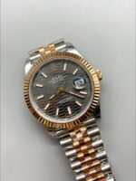 Rolex Datejust 41MM Two Tone Rose Gold Plating Fluted Dial Watch - Mirck Clone