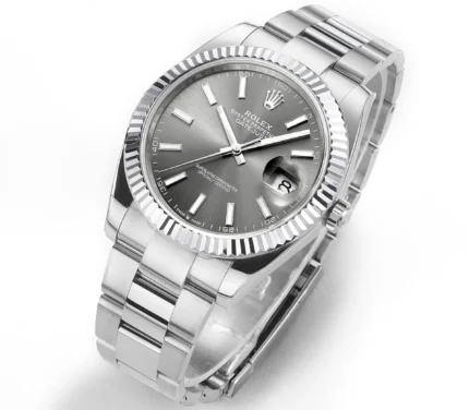 Rolex Datejust 41mm Watch – Silver Fluted Be… | Mirck Clone