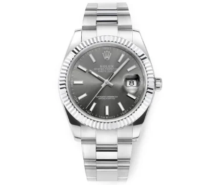 Rolex Datejust 41mm Watch – Silver Fluted Be… | Mirck Clone