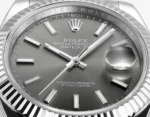 Rolex Datejust 41mm Watch – Silver Fluted Be… | Mirck Clone