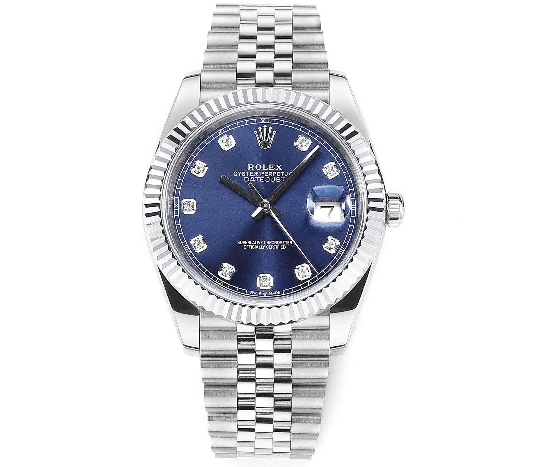 Rolex Datejust 41mm Watch - Silver with Blue... | Mirck Clone Rolex Datejust 41mm Watch - Silver with Blue... | Mirck Clone