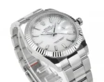 Rolex Datejust Silver Fluted Bezel Stainless… | Mirck Clone