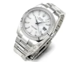 Rolex Datejust Silver Fluted Bezel Stainless… | Mirck Clone