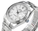 Rolex Datejust Silver Fluted Bezel Stainless… | Mirck Clone