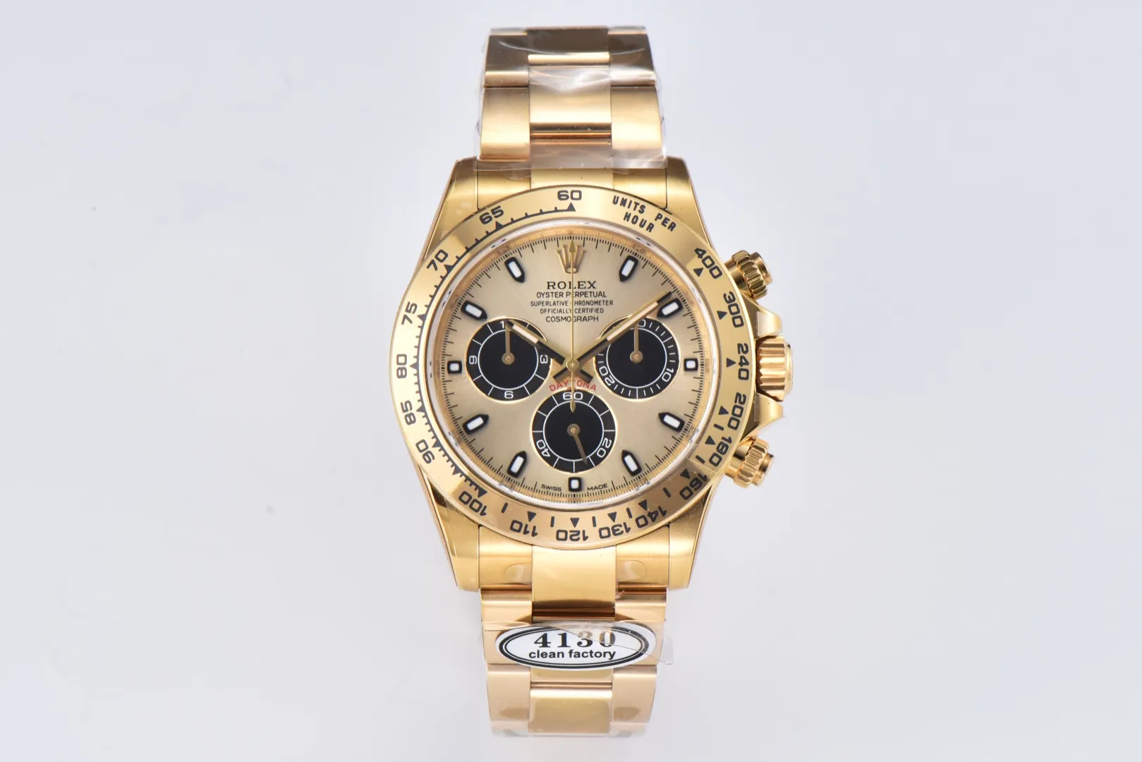 Rolex Daytona 116518 - Gold Panda Dial Chronograph | Mirck Clone Rolex Daytona 116518 - Gold Panda Dial Chronograph | Mirck Clone