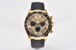 Rolex Daytona 116518 – Gold with Rubber Strap | Mirck Clone