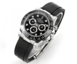 Rolex Daytona 4130 Black Dial Rubber Strap M… | Mirck Clone