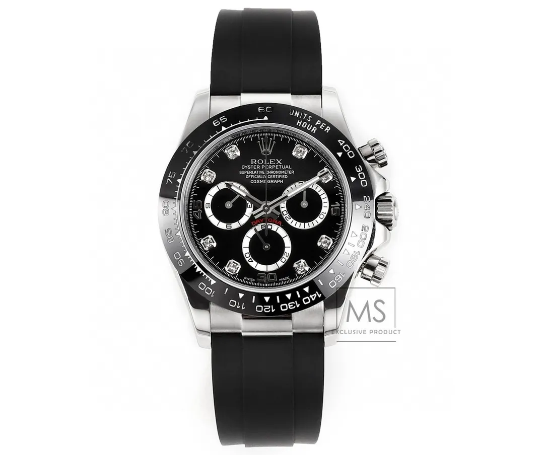 Rolex Daytona 4130 Black Dial Rubber Strap M… | Mirck Clone Rolex Daytona 4130 Black Dial Rubber Strap M… | Mirck Clone
