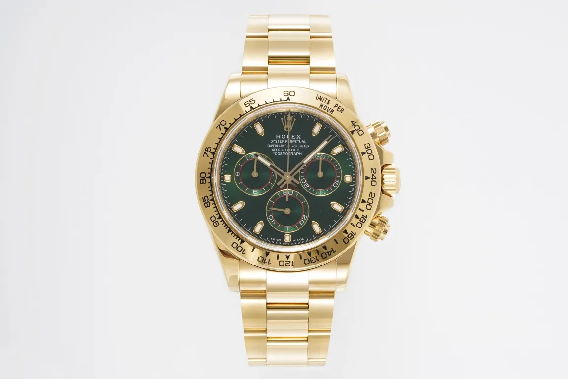 Rolex Daytona 4130 – Gold with Green Dial | Mirck Clone Rolex Daytona 4130 – Gold with Green Dial | Mirck Clone