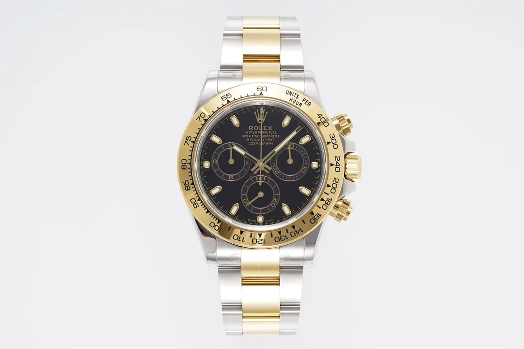 Rolex Daytona 4130 – Two-Tone Gold/Steel, Bl… | Mirck Clone Rolex Daytona 4130 – Two-Tone Gold/Steel, Bl… | Mirck Clone