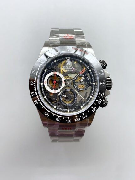 Rolex Daytona Artisans De Geneve Stainless Steel Watch Black Ceramic Bezel Watch - Mirck Clone
