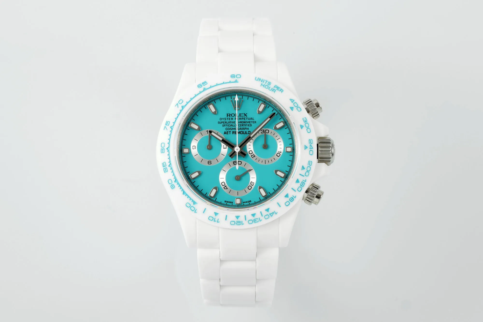 Rolex Daytona Ceramic Watch – White Strap, T… | Mirck Clone Rolex Daytona Ceramic Watch – White Strap, T… | Mirck Clone