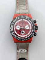 Rolex Daytona Edition Watch in Red Dial Red Carbon Casing - Mirck Clone