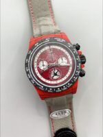 Rolex Daytona Edition Watch in Red Dial Red Carbon Casing - Mirck Clone