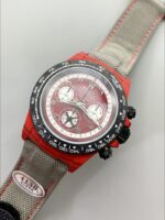 Rolex Daytona Edition Watch in Red Dial Red Carbon Casing - Mirck Clone