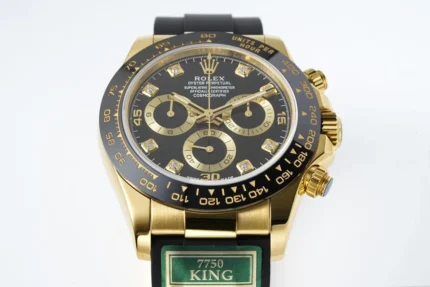 Rolex Daytona – Gold & Black Rubber Strap | Mirck Clone