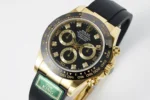 Rolex Daytona – Gold & Black Rubber Strap | Mirck Clone