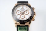 Rolex Daytona Rose Gold Black Rubber Strap C… | Mirck Clone