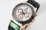 Rolex Daytona Rose Gold Black Rubber Strap C… | Mirck Clone
