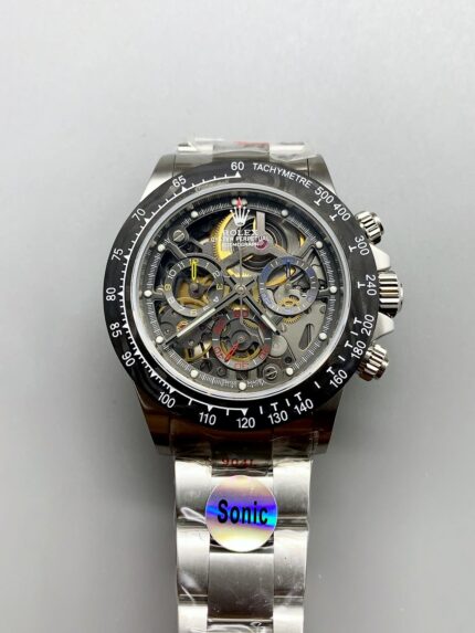 Rolex Daytona Skeleton Dial Carbon Fiber Mechanical Watch - Mirck Clone