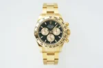 Rolex Daytona Watch – Gold with Black Dial –… | Mirck Clone