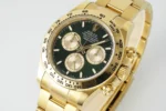 Rolex Daytona Watch – Gold with Black Dial –… | Mirck Clone