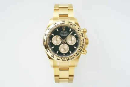 Rolex Daytona Watch – Gold with Black Dial –… | Mirck Clone