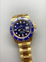 Rolex Submariner 40mm Gold Case, Blue Dial, 3135 Movement.(1;1Super Clone) - Mirck Clone