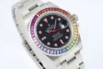 Rolex Submariner Rainbow Bezel Watch - Black... | Mirck Clone