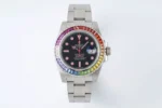 Rolex Submariner Rainbow Bezel Watch - Black... | Mirck Clone