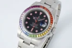 Rolex Submariner Rainbow Bezel Watch - Black... | Mirck Clone